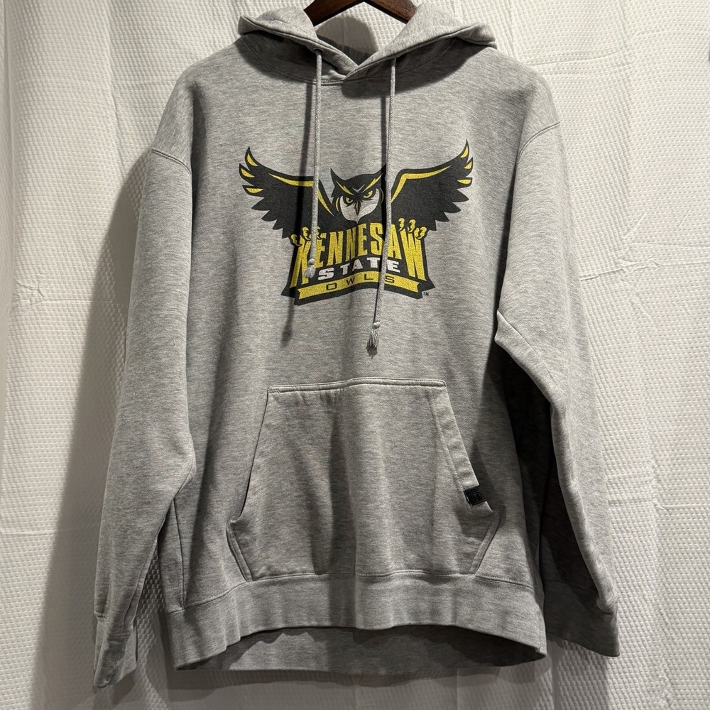 Kennesaw State Owls Blue 84 Pullover Hoodie Size Large Gray University College
